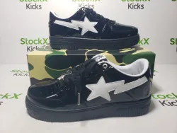 A Bathing Ape Bape Sta #2 Black Patent 0ZXSHW 291 302M review Stockxkicksvip 06