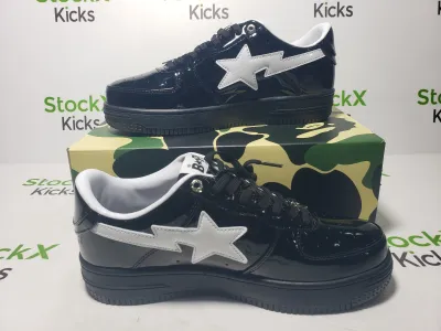 A Bathing Ape Bape Sta #2 Black Patent 0ZXSHW 291 302M review Stockxkicksvip 06