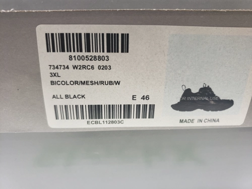 Balenciaga 3XL Sneaker Cham All Black 734734 W3XL1 1010 review 