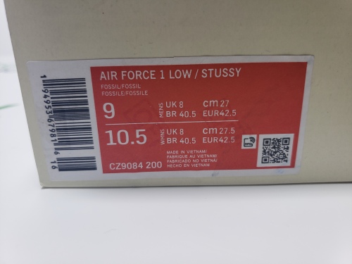 LJR Batch Nike Air Force 1 Low Stussy Fossil CZ9084-200 review 