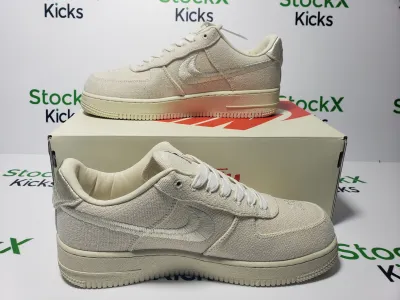 LJR Batch Nike Air Force 1 Low Stussy Fossil CZ9084-200 review Stockxkicksvip  06
