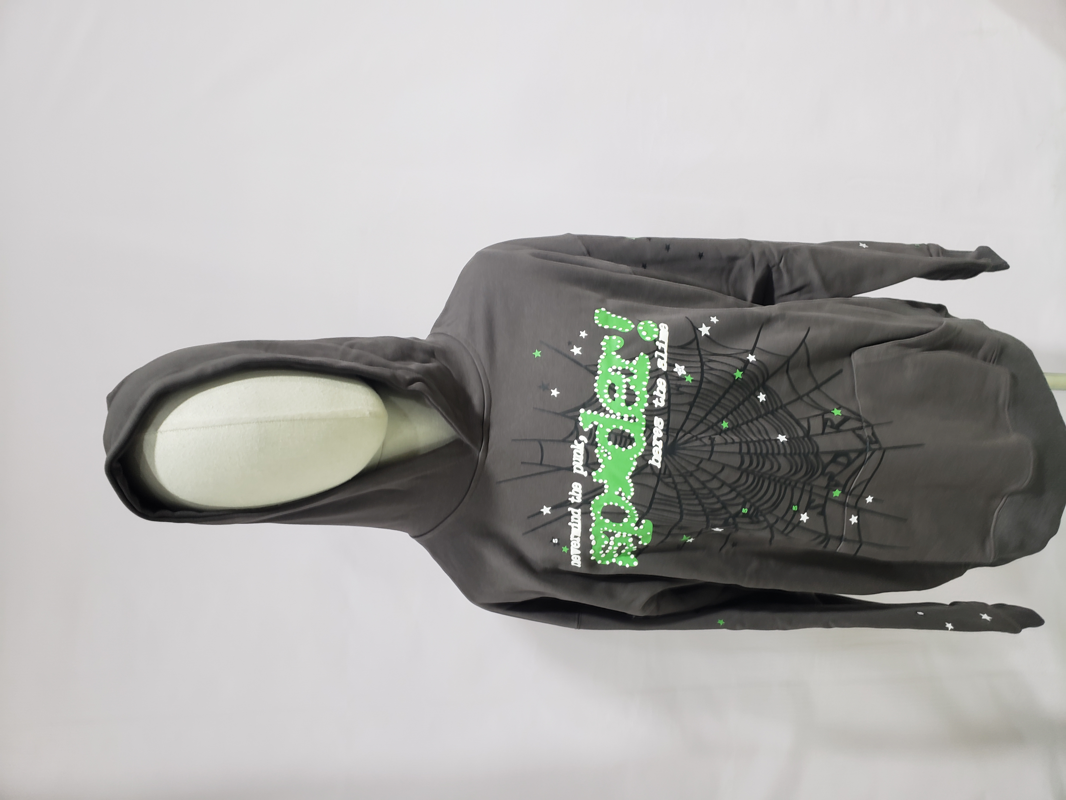 Sp5der Punk v2 Hoodie Slate Grey YZ CL review Stockxkicksvip 00