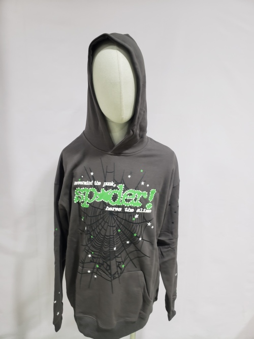 Sp5der Punk v2 Hoodie Slate Grey YZ CL review 