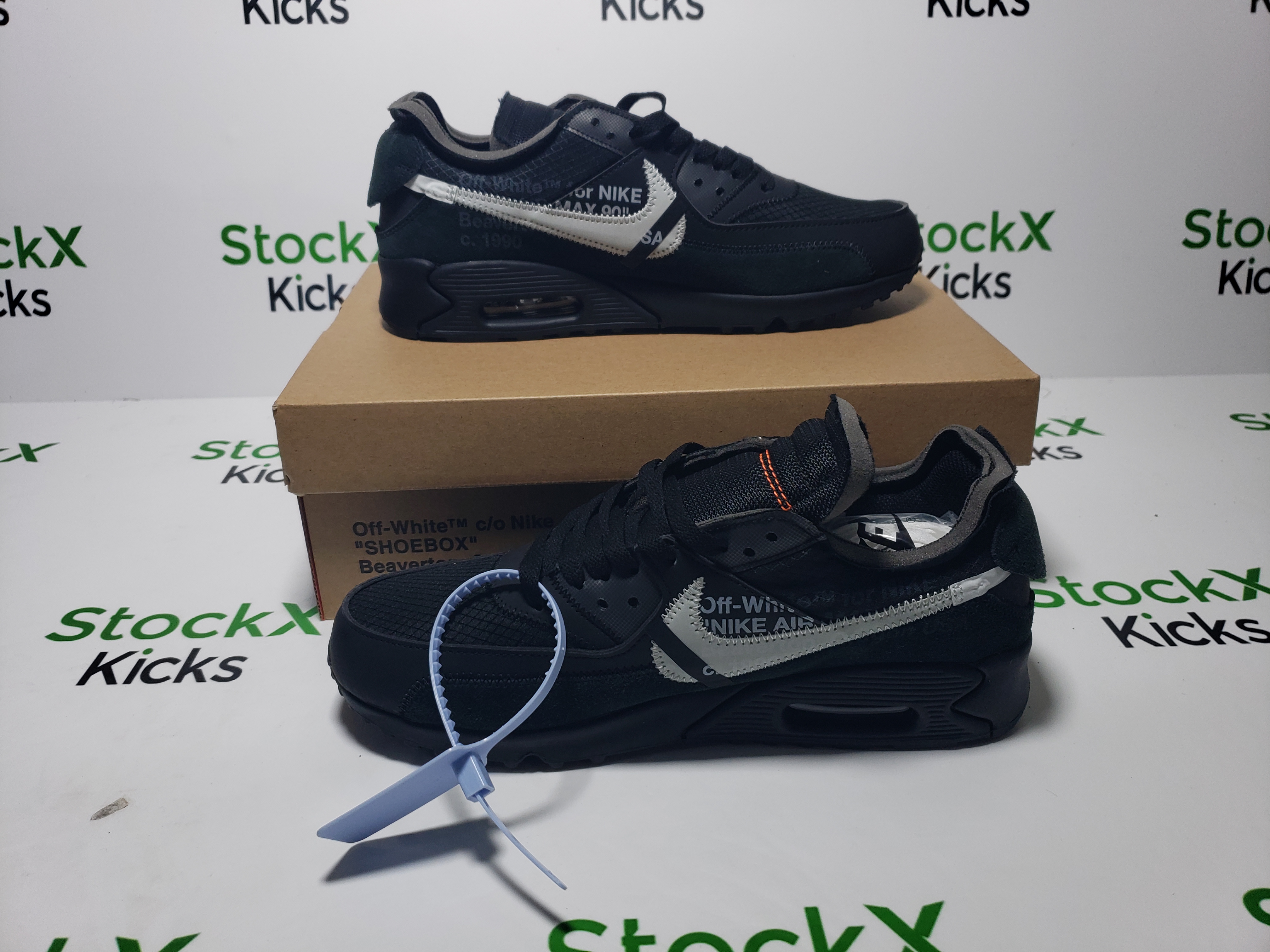 Nike Air Max 90 OFF-WHITE Black AA7293-001 review Stockxkicksvip 00