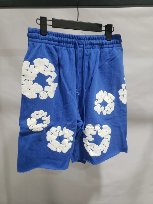 Denim Tears The Cotton Wreath Shorts Royal Blue review 