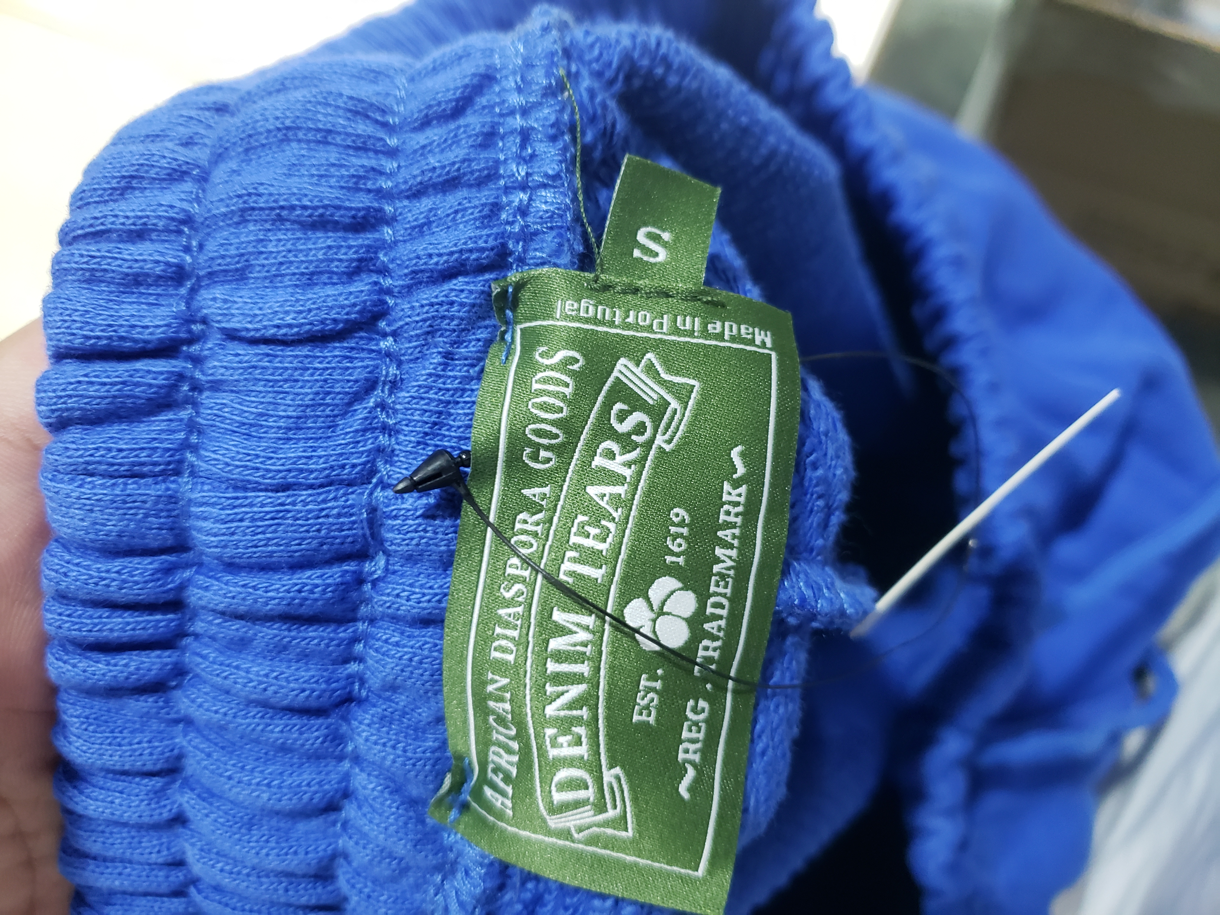 Denim Tears The Cotton Wreath Shorts Royal Blue review Stockxkicksvip 02