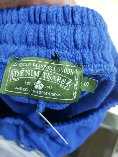 Denim Tears The Cotton Wreath Shorts Royal Blue review Stockxkicksvip 02