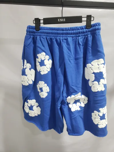 Denim Tears The Cotton Wreath Shorts Royal Blue review Stockxkicksvip 01
