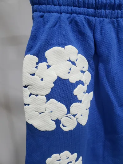 Denim Tears The Cotton Wreath Shorts Royal Blue review Stockxkicksvip 03
