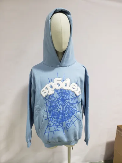 Sp5der Web Hoodie Blue review Stockxkicksvip 00