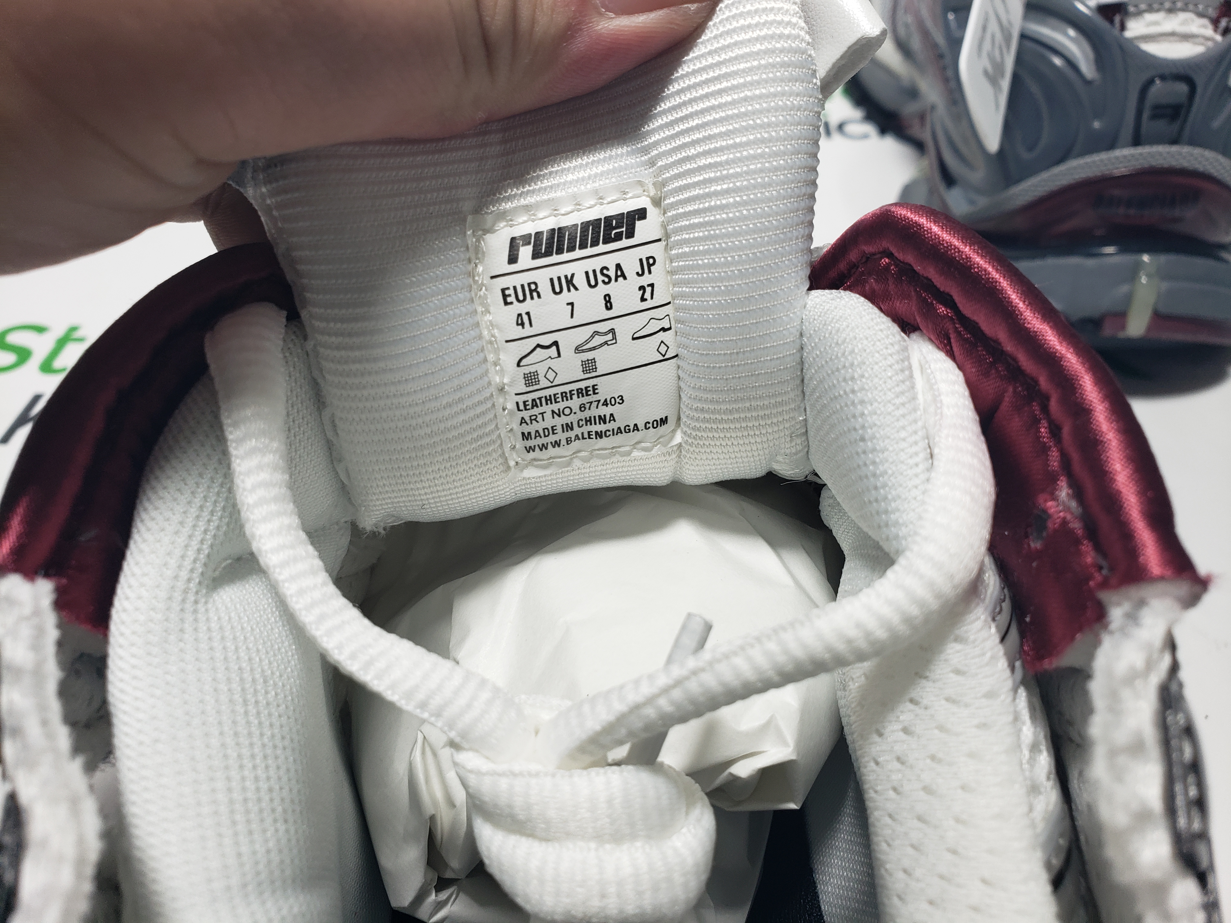 Balenciaga Runner White Wine Red review Stockxkicksvip 02