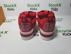 Louis Vuitton Skate Sneaker Leather lace up Fashionable Board Shoes Red 51BCOLRB review Stockxkicksvip 02