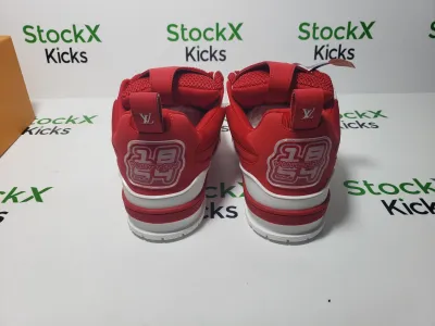 Louis Vuitton Skate Sneaker Leather lace up Fashionable Board Shoes Red 51BCOLRB review Stockxkicksvip 01