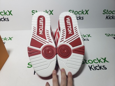 Louis Vuitton Skate Sneaker Leather lace up Fashionable Board Shoes Red 51BCOLRB review Stockxkicksvip 06