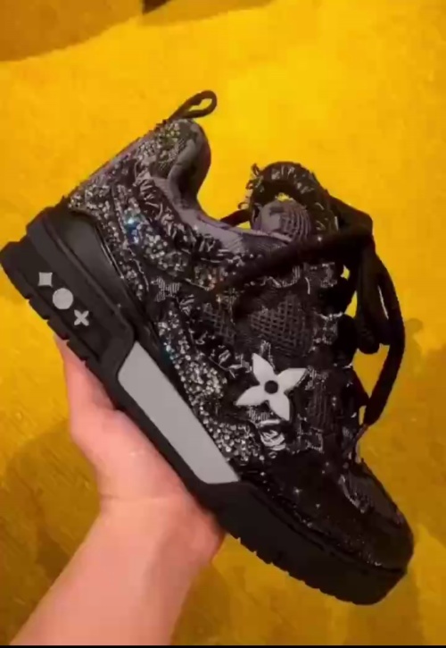 Louis Vuitton LV Skate Sneaker Black Swarovski Monogram 1ABMHV review 