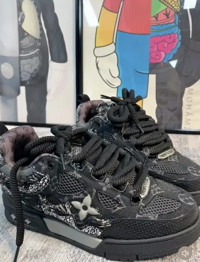 Louis Vuitton LV Skate Sneaker Black Swarovski Monogram 1ABMHV review Joseph Kay