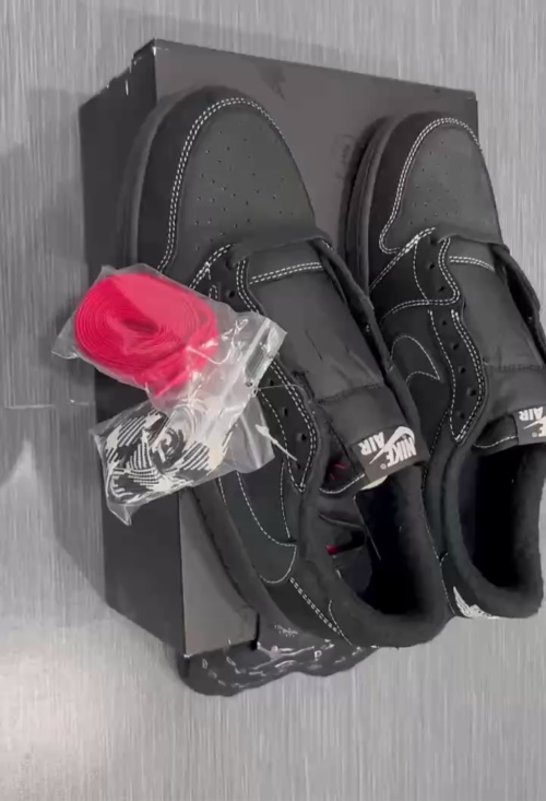 PK God Batch Air Jordan 1 Retro Low OG SP Travis Scott Black Phantom DM7866-001 review 