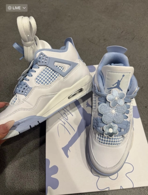 PK God Batch Air Jordan 4 Retro 'Forget Me Not' HV0823-100 review 