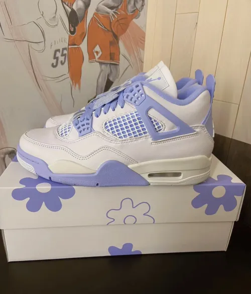 PK God Batch Air Jordan 4 Retro 'Forget Me Not' HV0823-100 review 