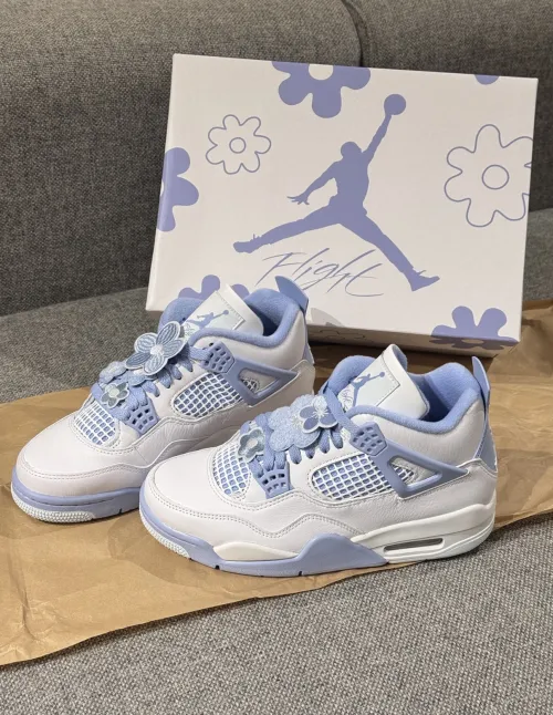 PK God Batch Air Jordan 4 Retro 'Forget Me Not' HV0823-100 review 