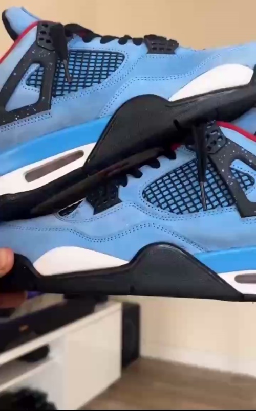 PK God Batch Air Jordan 4 Retro Travis Scott Cactus Jack 308497-406 review 