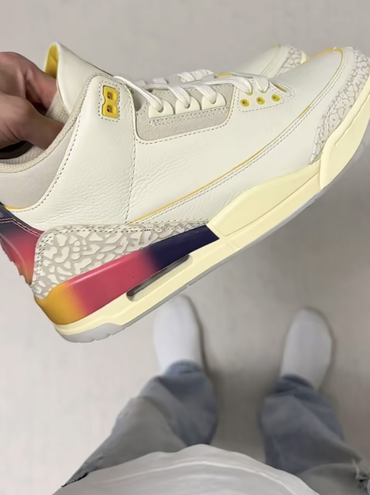 PK God Batch Air Jordan 4 x J Balvin White Blue Red x J Balvin FN0344-901 review Paola c/o Cellmark Cintura