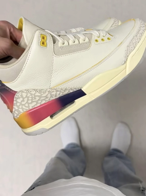 PK God Batch Air Jordan 4 x J Balvin White Blue Red x J Balvin FN0344-901 review 