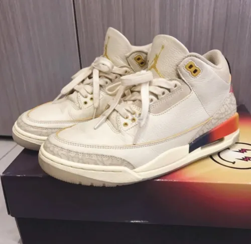 PK God Batch Air Jordan 4 x J Balvin White Blue Red x J Balvin FN0344-901 review 