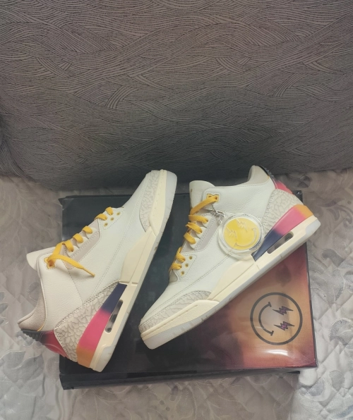 PK God Batch Air Jordan 4 x J Balvin White Blue Red x J Balvin FN0344-901 review 