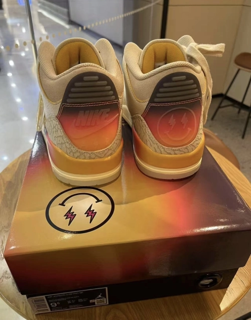 PK God Batch Air Jordan 4 x J Balvin White Blue Red x J Balvin FN0344-901 review 