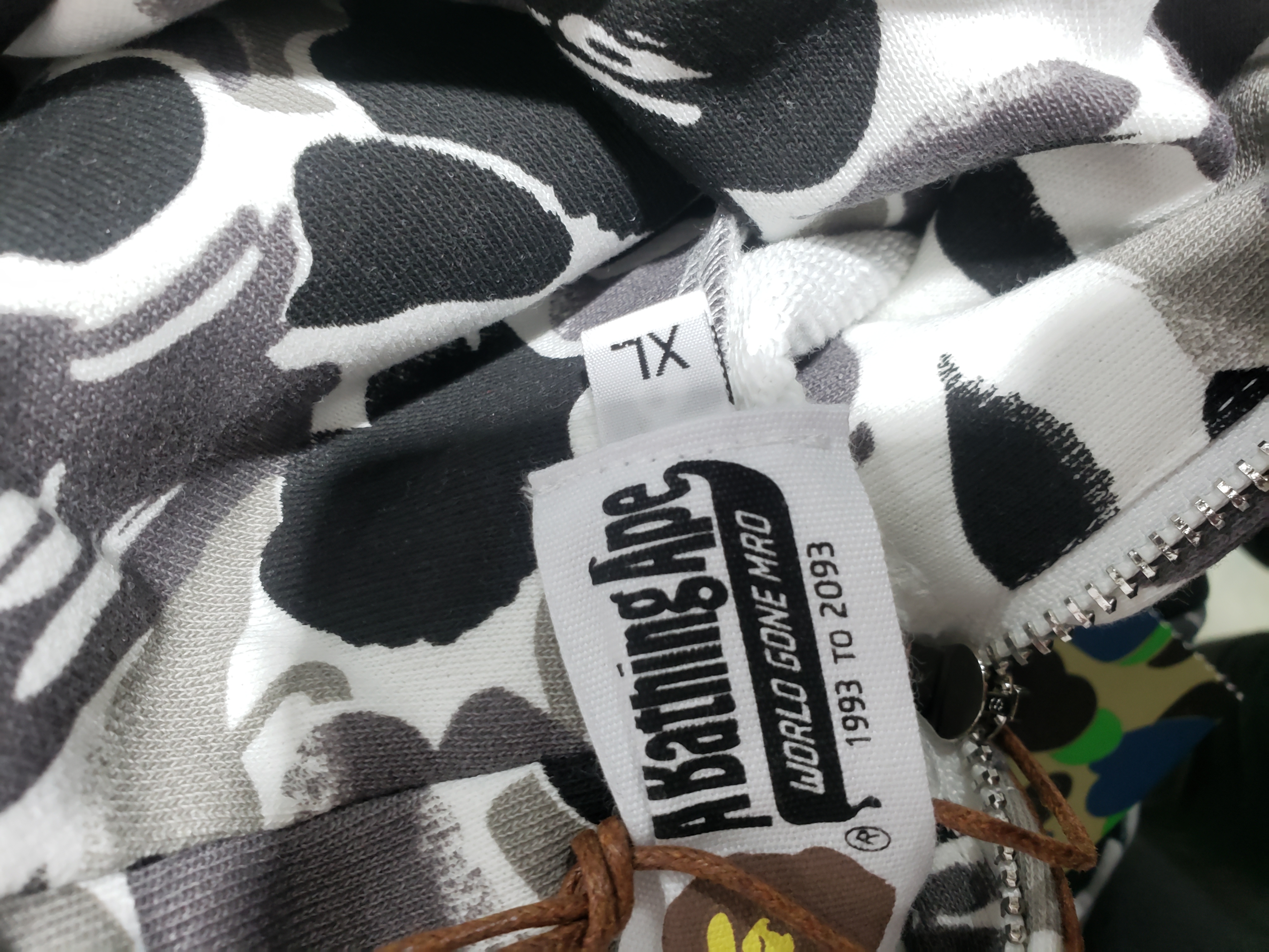 BAPE ABC Camo Double Shark Full Zip Hoodie Grey review Stockxkicksvip 03