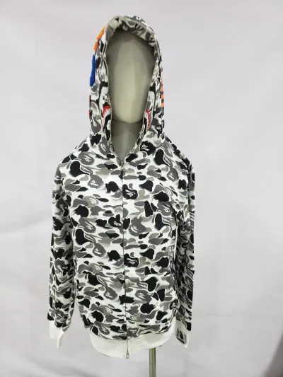BAPE ABC Camo Double Shark Full Zip Hoodie Grey review Stockxkicksvip 00