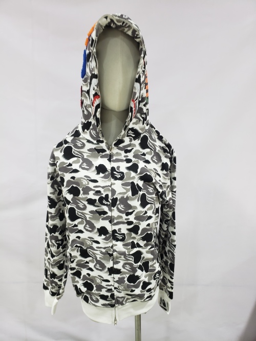BAPE ABC Camo Double Shark Full Zip Hoodie Grey review 