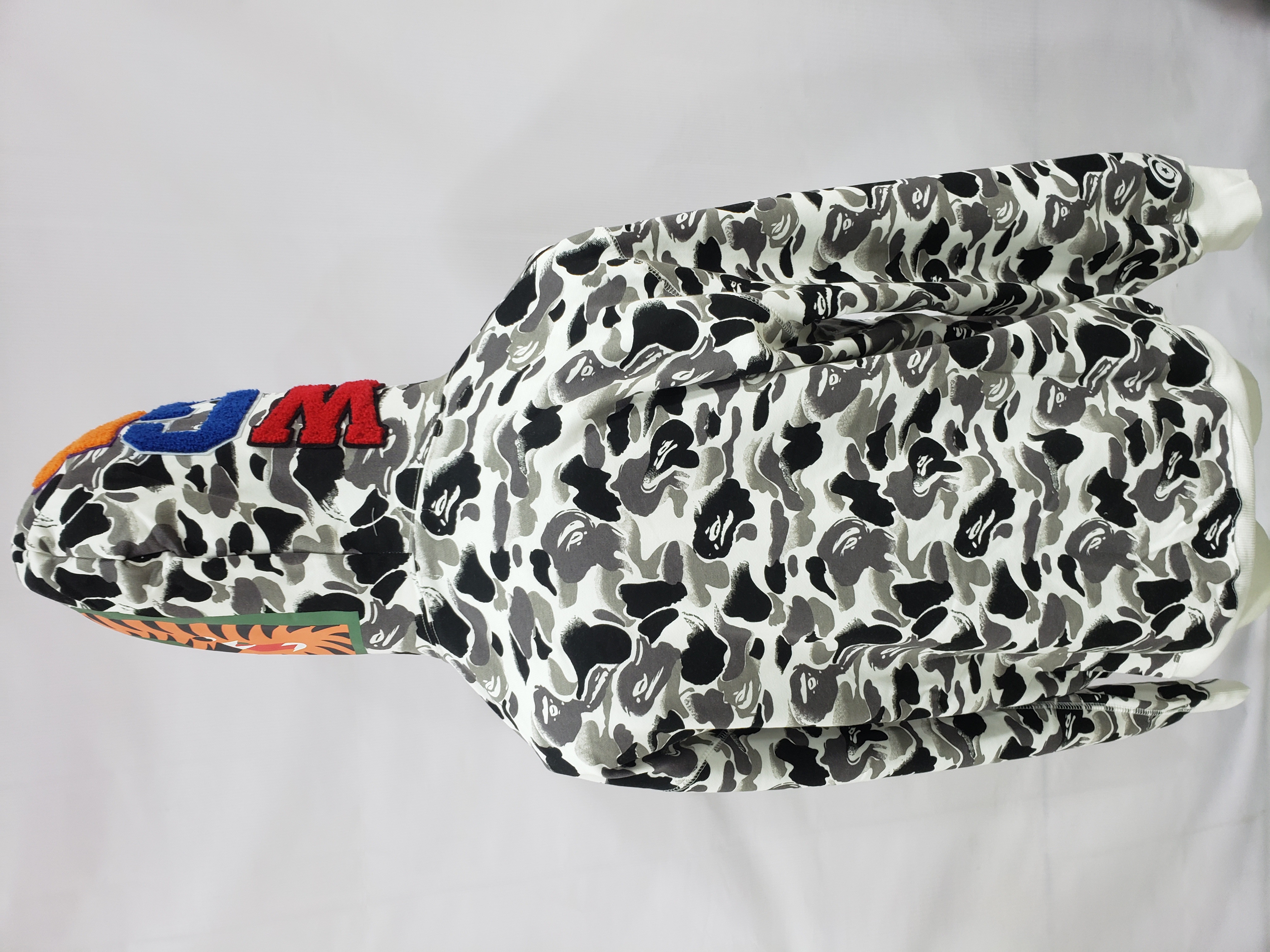 BAPE ABC Camo Double Shark Full Zip Hoodie Grey review Stockxkicksvip 01