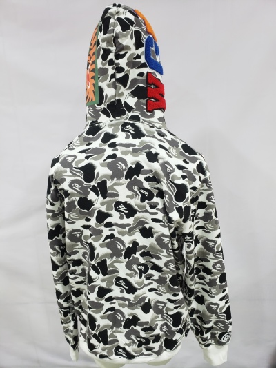 BAPE ABC Camo Double Shark Full Zip Hoodie Grey review Stockxkicksvip 01