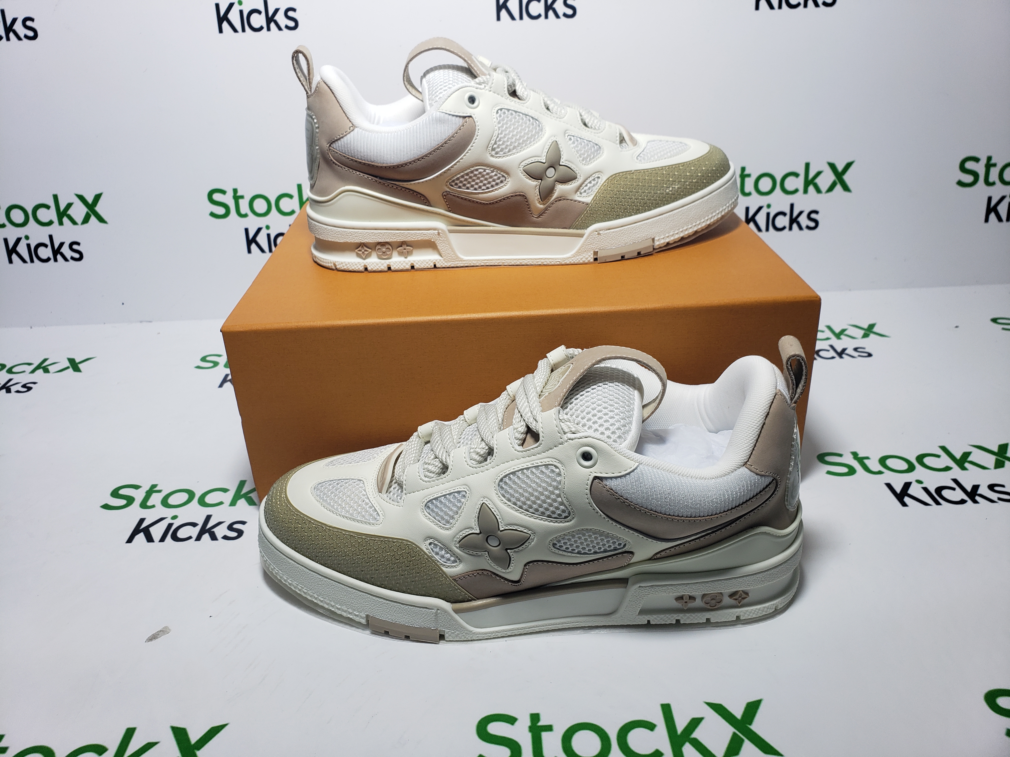 Louis Vuitton Skate Sneaker Leather lace up Fashionable Board Shoes Grey 51BCOLRB review Stockxkicksvip 04