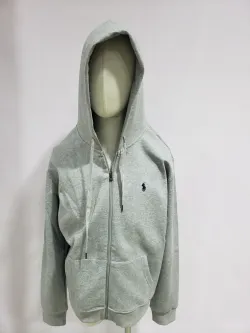 Polo Ralph Lauren Double-Knit Full-Zip Hoodie Grey review Stockxkicksvip 01