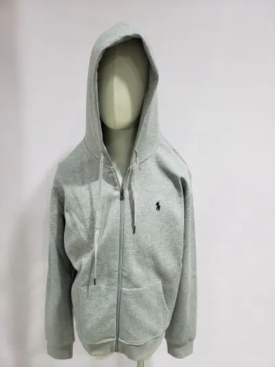 Polo Ralph Lauren Double-Knit Full-Zip Hoodie Grey review Stockxkicksvip 00