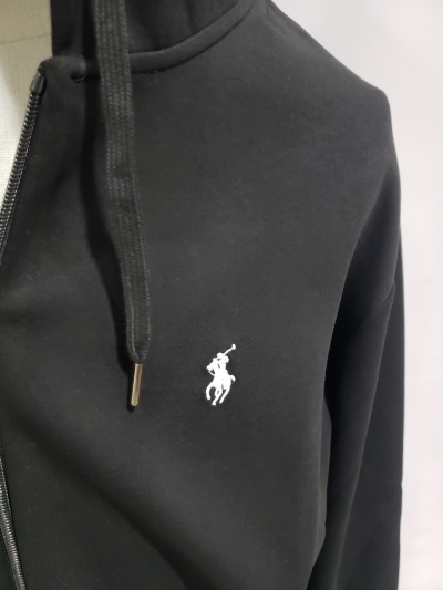 Polo Ralph Lauren Men's Double Knit Full-Zip Hoodie Sweatshirt Black and Red review Stockxkicksvip 02