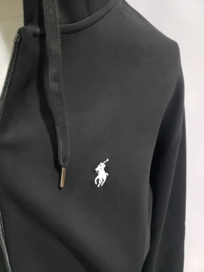 Polo Ralph Lauren Men's Double Knit Full-Zip Hoodie Sweatshirt Black and Red review Stockxkicksvip 02