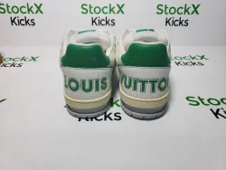Louis Vuitton Trainer White Green 1A98UX review Stockxkicksvip 02