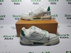 Louis Vuitton Trainer White Green 1A98UX review Stockxkicksvip 04