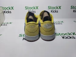 PK God Batch Air Jordan 1 Retro Low OG SP Travis Scott Canary DZ4137-700 review Stockxkicksvip  03