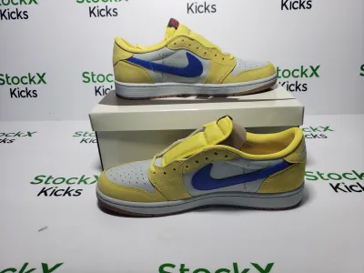 PK God Batch Air Jordan 1 Retro Low OG SP Travis Scott Canary DZ4137-700 review Stockxkicksvip  03