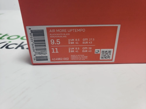 Nike Air More Uptempo Black White 414962-002 review 