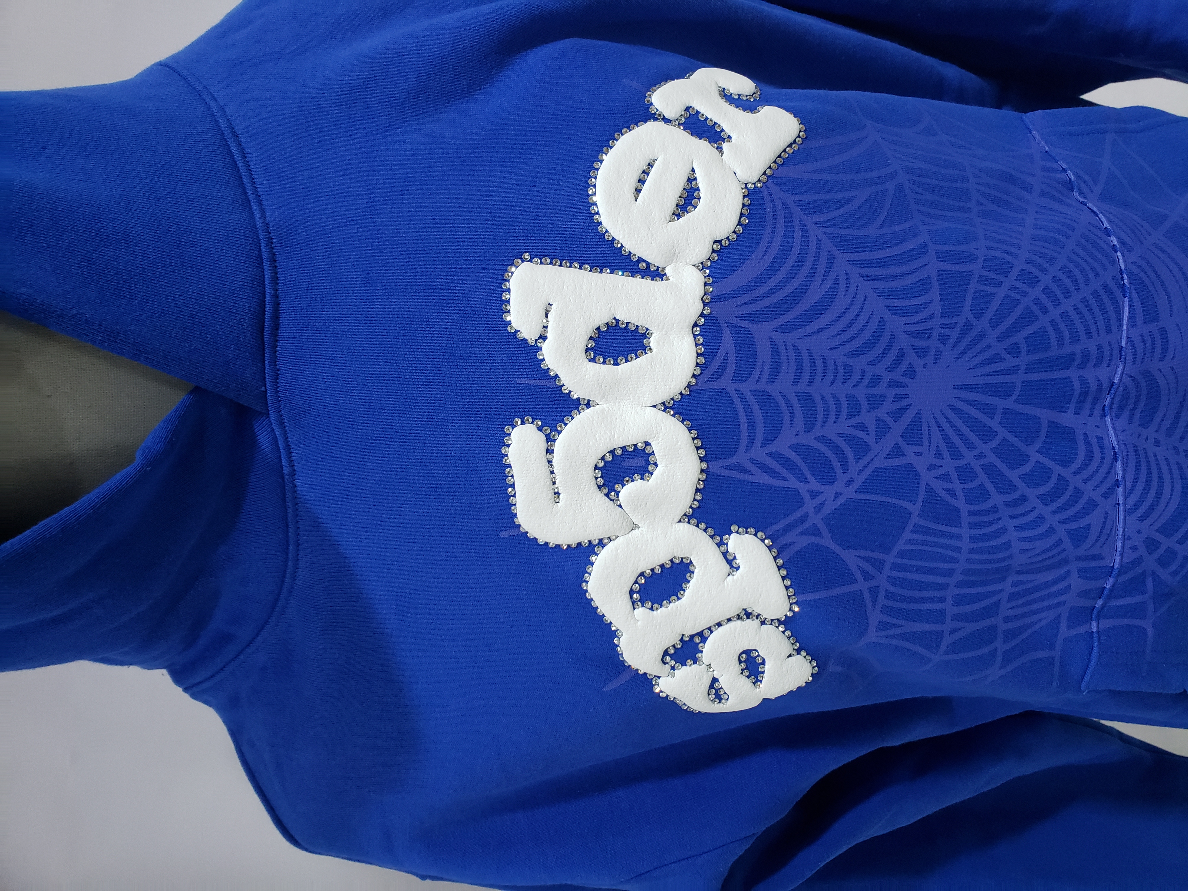 Sp5der Websuit Hoodie Blue GE 250322 review Stockxkicksvip 01