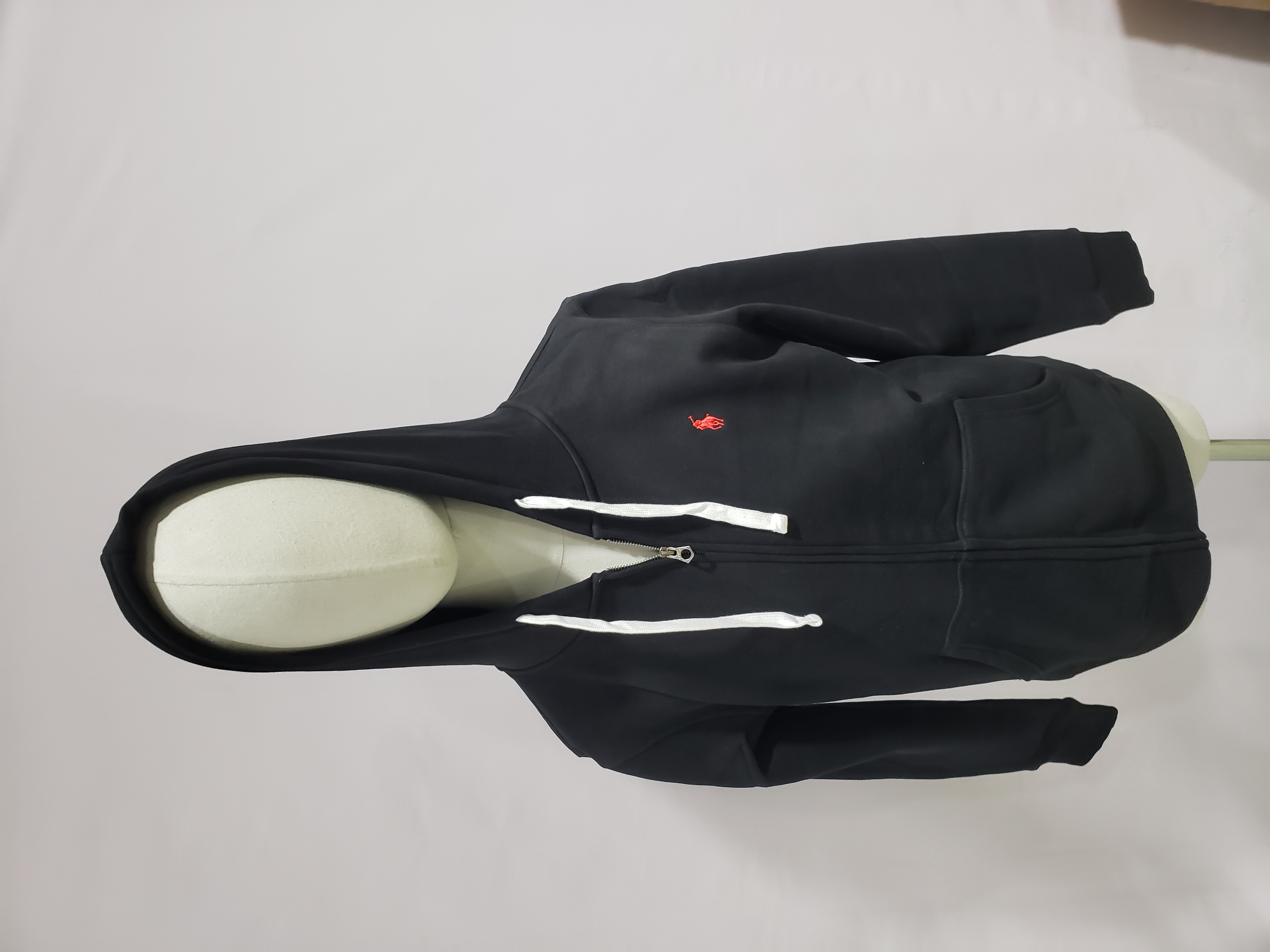 Polo Ralph Lauren Men's Double Knit Full-Zip Hoodie Sweatshirt Black and Red review Stockxkicksvip 00