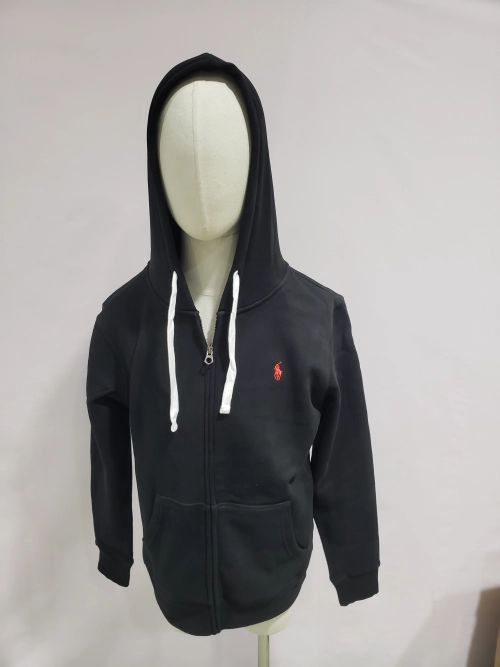 Polo Ralph Lauren Men's Double Knit Full-Zip Hoodie Sweatshirt Black and Red review 