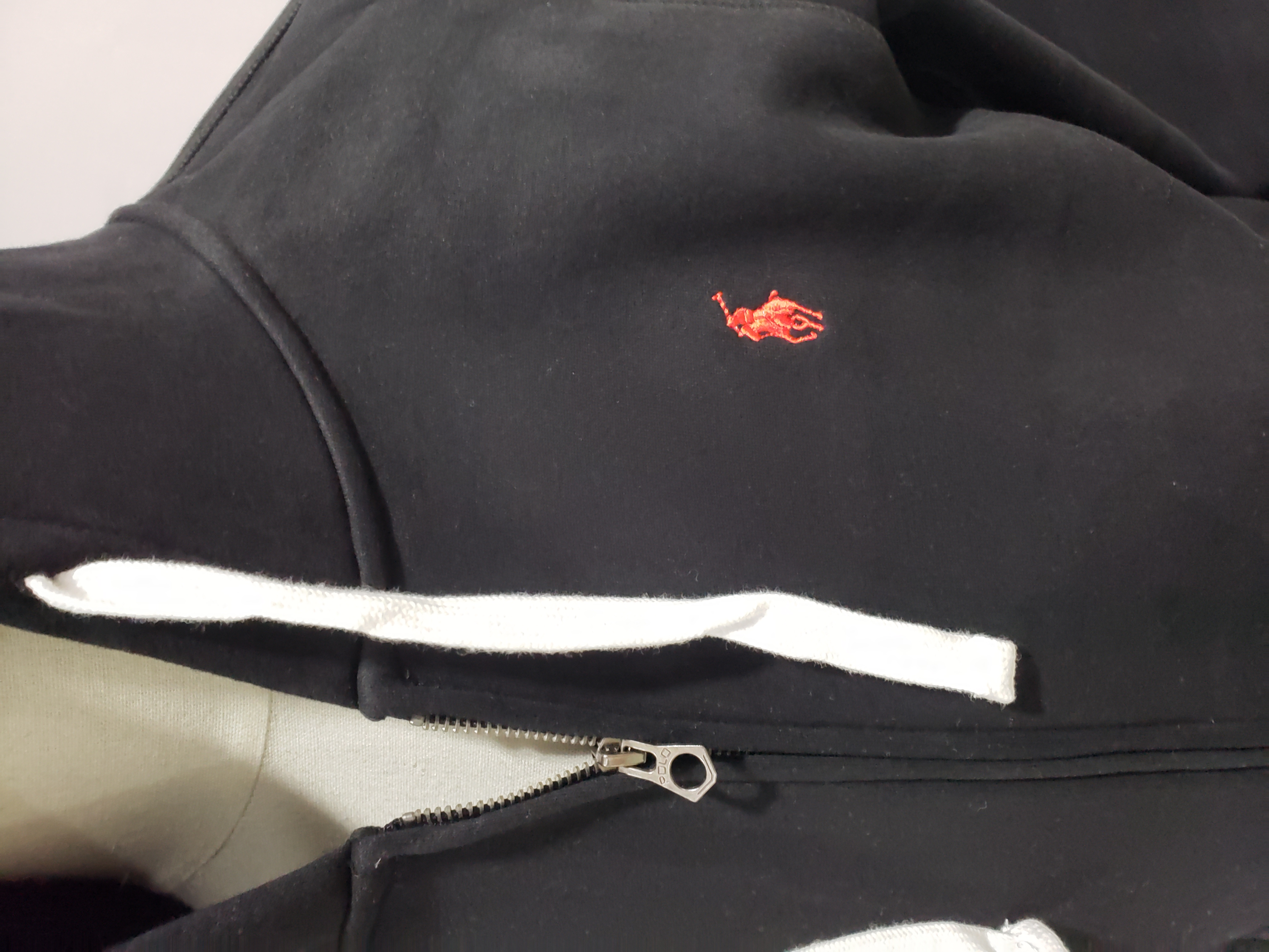 Polo Ralph Lauren Men's Double Knit Full-Zip Hoodie Sweatshirt Black and Red review Stockxkicksvip 01