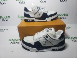 Louis Vuitton LV Trainer Sneaker Black White XD CK24071803 review Stockxkicksvip 05